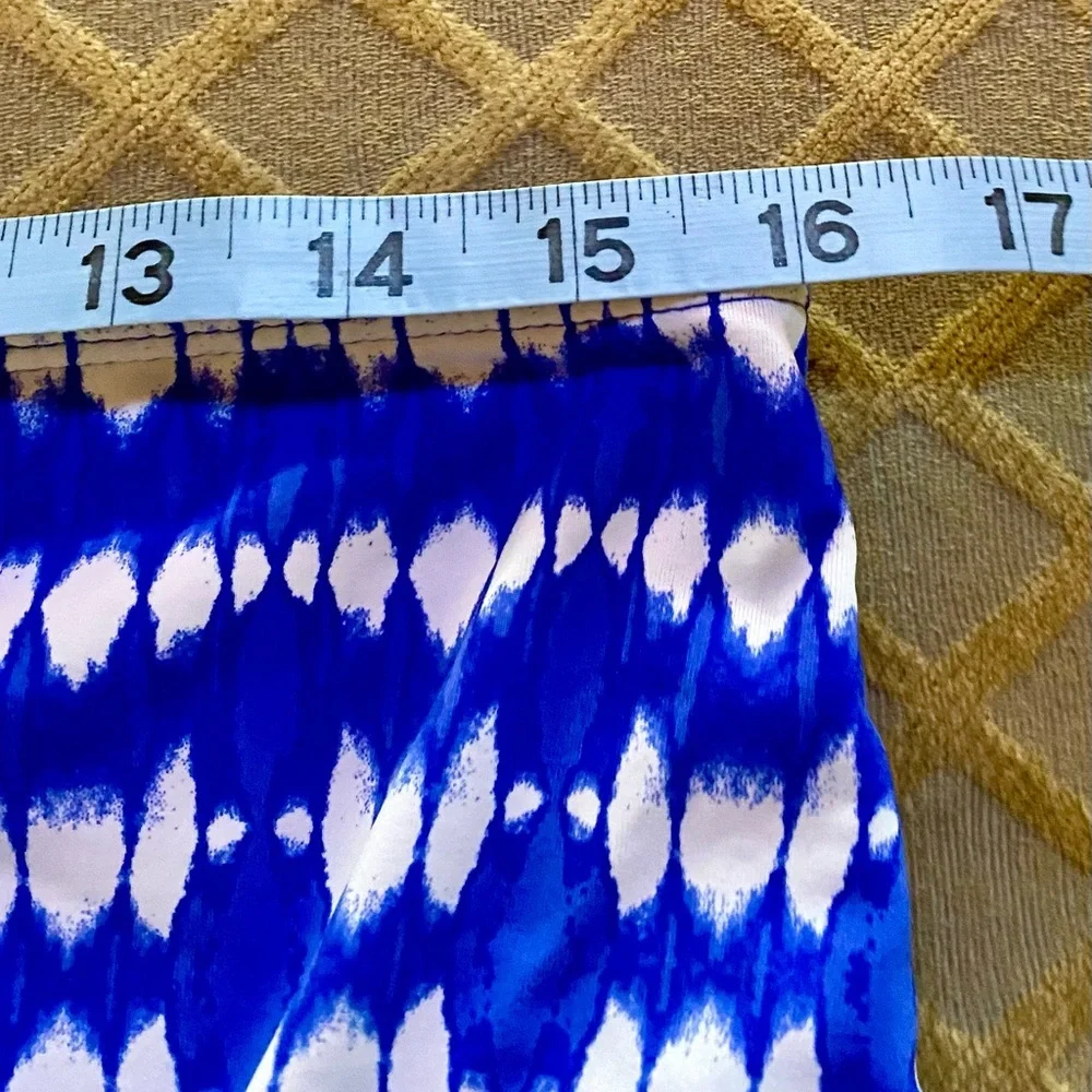 🏝️Ibiza Swimwear Zipper Blue & White Tie Dye High Waisted Bottom🏝️
